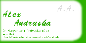 alex andruska business card